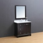 Virta 36 Inch Dalia Floor Mount Single Sink Vanity - With Left Hand Drawers