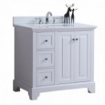 Virta 36 Inch Dalia Floor Mount Single Sink Vanity - With Left Hand Drawers