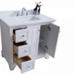 Virta 36 Inch Dalia Floor Mount Single Sink Vanity - With Left Hand Drawers