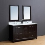 Virta 60 Inch Dalia Floor Mount Double Sink Vanity