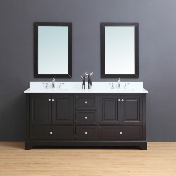 Virta 72 Inch Dalia Floor Mount Double Sink Vanity