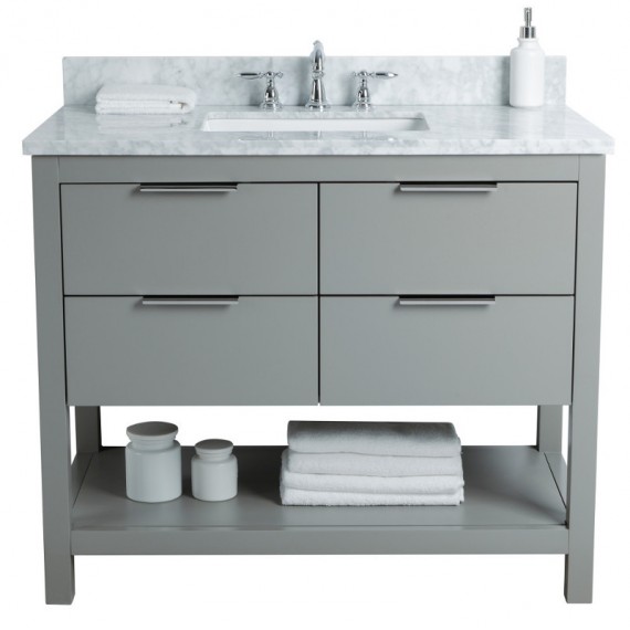 Virta 42 Inch Breeze Floor Mount Single Sink Vanity