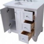 Virta 36 Inch Dalia Floor Mount Single Sink Vanity - With Right Hand Drawers