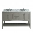 Virta 60 Inch Sirena Floor Mount Double Sink Vanity