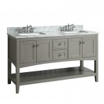 Virta 60 Inch Sirena Floor Mount Double Sink Vanity