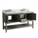 Virta 60 Inch Sirena Floor Mount Double Sink Vanity