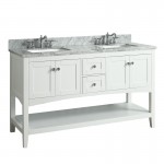 Virta 60 Inch Sirena Floor Mount Double Sink Vanity