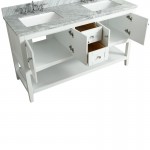 Virta 60 Inch Sirena Floor Mount Double Sink Vanity