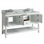 Virta 60 Inch Sirena Floor Mount Double Sink Vanity