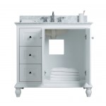 Virta 36 Inch Yasmine Floor Mount Single Sink Vanity - With Left Hand Drawers