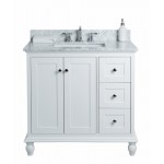 Virta 36 Inch Yasmine Floor Mount Single Sink Vanity - With Right Hand Drawers