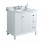 Virta 36 Inch Yasmine Floor Mount Single Sink Vanity - With Right Hand Drawers