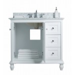 Virta 36 Inch Yasmine Floor Mount Single Sink Vanity - With Right Hand Drawers