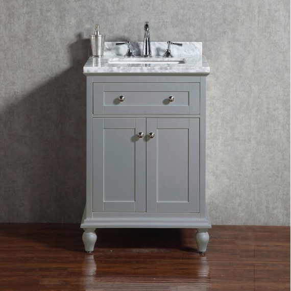 Virta 24 Inch YASMINE Solid Wood Floor Mount Vanity