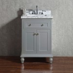 Virta 24 Inch YASMINE Solid Wood Floor Mount Vanity