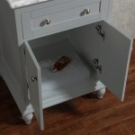 Virta 24 Inch YASMINE Solid Wood Floor Mount Vanity