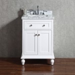 Virta 24 Inch YASMINE Solid Wood Floor Mount Vanity