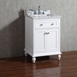 Virta 24 Inch YASMINE Solid Wood Floor Mount Vanity