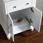 Virta 24 Inch YASMINE Solid Wood Floor Mount Vanity