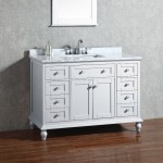 Virta 48 Inch YASMINE Solid Wood Floor Mount Vanity