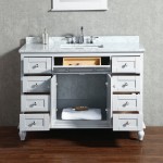 Virta 48 Inch YASMINE Solid Wood Floor Mount Vanity