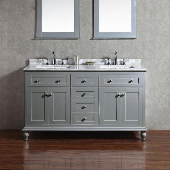 Virta 60 Inch YASMINE Solid Wood Floor Mount Vanity