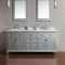 Virta 72 Inch Yasmine Floor Mount Double Sink Vanity