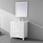 Virta 30 Inch HAMPTON Solid Wood Floor Mount Vanity