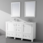 Virta 60 Inch HAMPTON Solid Wood Floor Mount Vanity