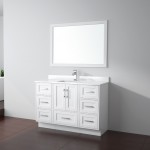 Virta FLO-V-48 FLOW 48 Custom Solid Wood Floor Mount Vanity - 2B1D