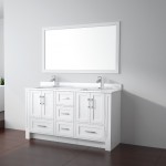 Virta 60 Inch Flow Floor Mount Double Sink Vanity - Without Countertop