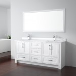 Virta 73 Inch Flow Floor Mount Double Sink Vanity - Without Countertop