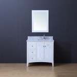 Virta 36 Inch Romance Floor Mount Single Sink Vanity - With Left Hand Drawers