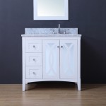 Virta 36 Inch Romance Floor Mount Single Sink Vanity - With Left Hand Drawers