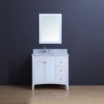 Virta 36 Inch Romance Floor Mount Single Sink Vanity - With Right Hand Drawers