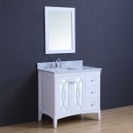 Virta 36 Inch Romance Floor Mount Single Sink Vanity - With Right Hand Drawers