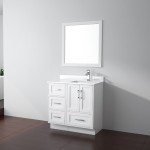 Virta 34 Inch Flow Floor Mount Single Sink Vanity - Without Countertop