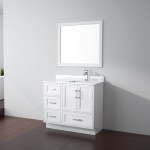 Virta 38 Inch Flow Floor Mount Single Sink Vanity - Without Countertop