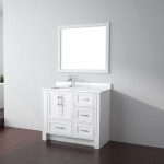 Virta 40 Inch Flow Floor Mount Single Sink Vanity - Without Countertop