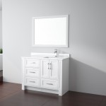 Virta 44 Inch Flow Floor Mount Single Sink Vanity - Without Countertop