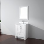 Virta 26 Inch Flow Floor Mount Single Sink Vanity - Without Countertop