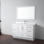 Virta 52 Inch Flow Floor Mount Single Sink Vanity - Without Countertop