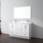 Virta 54 Inch Flow Floor Mount Double Sink Vanity - Without Countertop