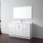 Virta 57 Inch Flow Floor Mount Single Sink Vanity - Without Countertop