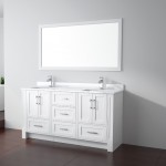 Virta 64 Inch Flow Floor Mount Double Sink Vanity - Without Countertop