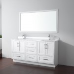 Virta 66 Inch Flow Floor Mount Double Sink Vanity - Without Countertop