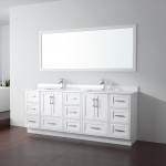 Virta 82 Inch Flow Floor Mount Double Sink Vanity - Without Countertop