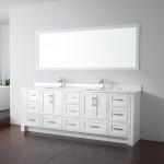 Virta 88 Inch Flow Floor Mount Double Sink Vanity - Without Countertop