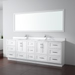 Virta 91 Inch Flow Floor Mount Double Sink Vanity - Without Countertop