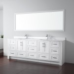 Virta 93 Inch Flow Floor Mount Double Sink Vanity - Without Countertop